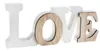 Centro tavola decorativo Love - Legno bianco, ultraleggero Anteprima dell’immagine prodotto 1