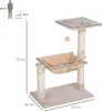 Drapak dla kota PawHut Climbing Tree z kolumną sizalową, Podgląd zdjęcia produktu 3