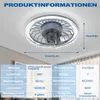 LZQ 60W stropní ventilátor s osvětlením LED světlem, Náhled obrázku produktu 2