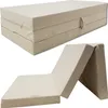 A folded and unfolded beige mattress. Náhľad obrázku produktu
