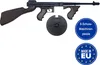 Spielzeug Tommy Gun Maschinengewehr Schwarz 76cm lang Produktbild-Vorschau 1
