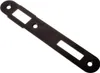 A black metal strike plate with two rectangular cutouts and two screw holes, isolated on a white background. Náhled obrázku produktu