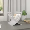 vidaXL Porte-revues en bois sur pied blanc Voir les images du produit 2