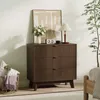 Kommode mit 3 Schubladen, MDF Walnuss-Optik mit Produktbild-Vorschau 1