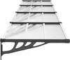 vidaXL Auvent de porte noir et transparent 396x90 cm Voir les images du produit 4