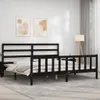 vidaXL Massivholzbett mit Kopfteil Schwarz 200x200 cm -  Produktbild-Vorschau 5