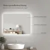 A modern bathroom scene featuring a backlit LED mirror above a sink. Náhled obrázku produktu