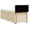 vidaXL Boxspringbett mit Matratze Creme 90x200 cm Stoff Produktbild-Vorschau 6