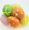 Ostereier Kunststoff Punkte bunt 9,5cm 8er Set Deko, 8 Produktbild-Vorschau 3