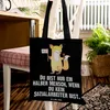 Mr. & Mrs. Panda Tote Bag Sozialarbeiter Herz - Schwarz - Produktbild-Vorschau 2