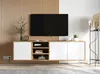 A television and media console are displayed in a modern living room setting. Podgląd zdjęcia produktu