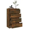 vidaXL Kredens dąb wędzony 60x35x98,5 cm materiał Podgląd zdjęcia produktu 20