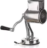 A stainless steel rotary grater with a black handle and a suction cup base, shown against a white background. Náhľad obrázku produktu