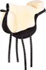 QHP Bareback Pad super soft schwarz mit Riemensystem Produktbild-Vorschau 1