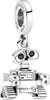 A silver Pandora charm shaped like the character Wall-E. Podgląd zdjęcia produktu