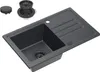 VBChome Spülbecken Granit Schwarz 70 x 44 cm Einzelbecken Produktbild-Vorschau 1