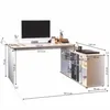 Kondela Rohový PC stolík Dalton 2 New L/P - biela / sivá Náhľad obrázku produktu 7