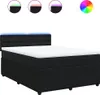 vidaXL Boxspringbed met matras, zwart, 140x200 cm, fluweel Productafbeelding-voorbeeld 1