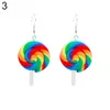 Mode Regenbogen Lollipop Candy Baumeln Haken Ohrringe Produktbild-Vorschau 7