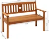 Dehner Gartenbank Heart, 2-Sitzer, 90 x 127 x 61 cm, Produktbild-Vorschau 4