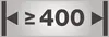A graphic showing a measurement indicator with the text '>= 400'. Náhled obrázku produktu