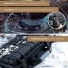 A product image showing a waterproof and dustproof case in water and snow, highlighting its features. Produktbild-Vorschau