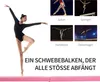 A collage of images showing gymnastic activities, with a large image of a ballerina on a balance beam in the foreground. Produktbild-Vorschau