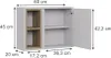 A product image showing a white and oak cabinet with dimensions indicated by measurement lines and text. Náhled obrázku produktu