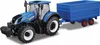 Bburago 1:32 Farm Traktor New Holland s vlečkou na seno Produktbild-Vorschau 1