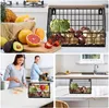 Obstschale Obstkorb Hängend 2 Etagen, Wandkorb Schwarz mit Produktbild-Vorschau 15