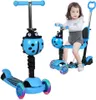 Asato Kinderscooter 5-in-1 mit LED-Rädern, Sitz und Produktbild-Vorschau 8