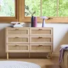 sweeek - Kommode mit 6 Schubladen Rattan-Geflecht und Produktbild-Vorschau 5