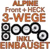 3-Wege System Alpine Front+Heck für VW Golf 3 - justSOUND Produktbild-Vorschau 1