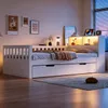 Merax Tagesbett Kinderbett 90x200cm mit Ausziehbett, Produktbild-Vorschau 7