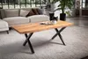 WOHNLING Couchtisch 120x60x46 cm Akazie Massivholz / Metall Produktbild-Vorschau 2