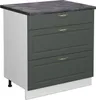 Küchenunterschrank Vicco Fame-Line Grün-Gold Landhaus 80 cm Produktbild-Vorschau 1