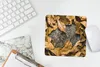 MuchoWow® Mauspad Mousepad Igel - Braun - Blätter 20x20 cm Produktbild-Vorschau 5
