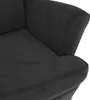 vidaXL Fauteuil à oreilles avec pouf gris foncé velours Voir les images du produit 9