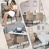Collage of different room settings showcasing beige chairs. Produktbild-Vorschau
