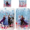 A collage of Frozen-themed bedding designs featuring characters from the movie.