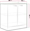 Meuble bas de cuisine deux portes 80 cm RONG - gris / gris Voir les images du produit 3