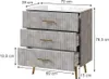 Komoda Vicco Velia Szary 70 x 78.5 cm z 3 szufladami, Model Podgląd zdjęcia produktu 3