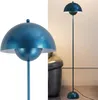 A collage showing a close-up of a blue lamp and a full shot of the same lamp in a room. Podgląd zdjęcia produktu