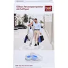 A box of Bort Silikon-Fersenspornpolster mit SoftSpot, featuring a lifestyle image of a couple walking and a product image of the insoles. Produktbild-Vorschau