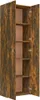 A tall, narrow cabinet with its doors open, revealing multiple shelves inside. The cabinet has a rustic, wood-grain texture. Náhľad obrázku produktu