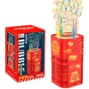 A product box and the bubble machine itself are shown against a white background. Produktbild-Vorschau