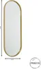 Fragix Boston Spiegel Oval - Gold - Metallrahmen - 80x50 Produktbild-Vorschau 5