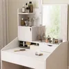 Tavolino cosmetico bianco con cassetti a specchio Anteprima dell’immagine prodotto 4