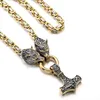 AFSTALR Wikinger Thors Hammer Halskette Edelstahl kette Produktbild-Vorschau 3