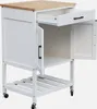 Carrello da cucina in legno di gomma con 2 ripiani, 56cm , Anteprima dell’immagine prodotto 3